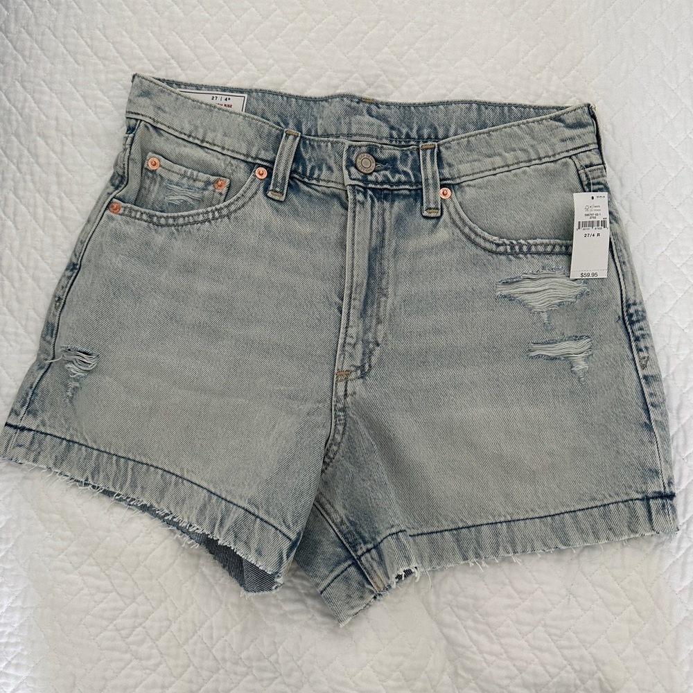 NWT Gap 4” High Rise Jean Shorts Size 27